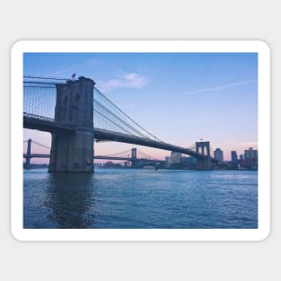 Brooklyn Bridge Pastel Sunset Manhattan Sticker